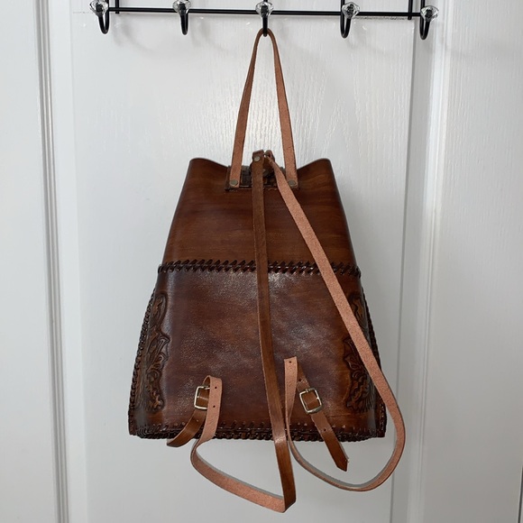 Handmade Genuine Leather Backpack - Picture 7 of 17